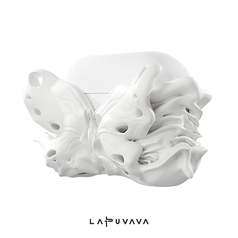 LAPUVAVA | Original Butterfly Art 3D Printed AirPods Case with Silicone Cover